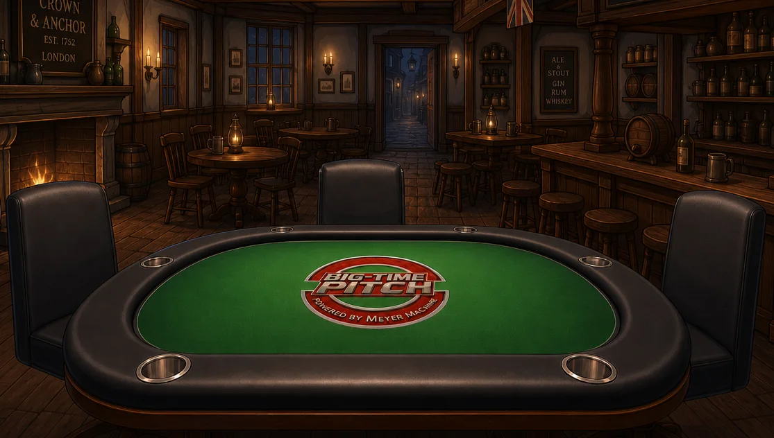 A Big-Time Pitch card table in the Old Set-Back Pub